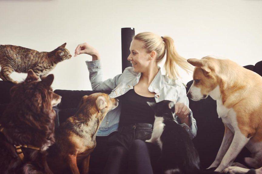 Katarzyna Moś z psami