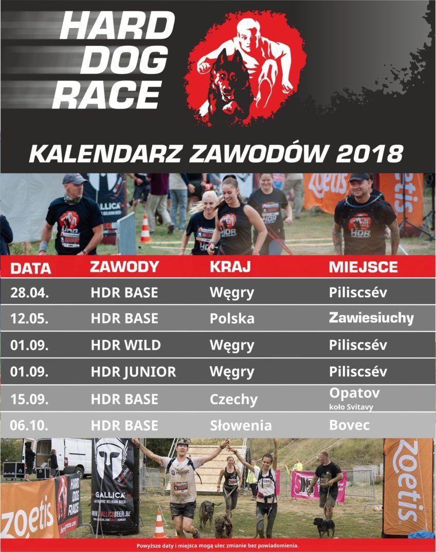 Kalendarz zawodów Hard Dog Race 2018